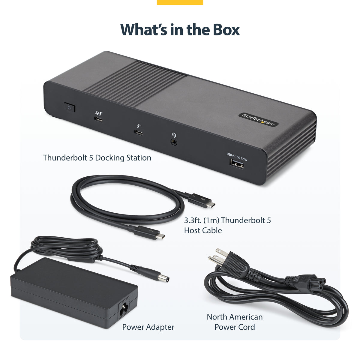 STARTECH laptop dock/port replicator Wired Thunderbolt 5 Black, Grey (206N-TB5USB4DOCK) - Cartouches Certifiees