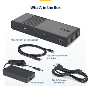 STARTECH laptop dock/port replicator Wired Thunderbolt 5 Black, Grey (206N-TB5USB4DOCK) - Cartouches Certifiees