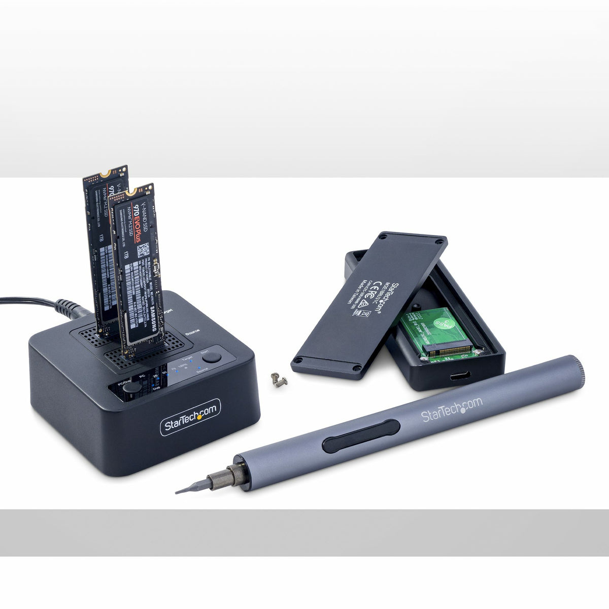 STARTECH media duplicator HDD/SSD duplicator Black 1 copies (M2-HDD-DUPLICATOR-N1) - Cartouches Certifiees