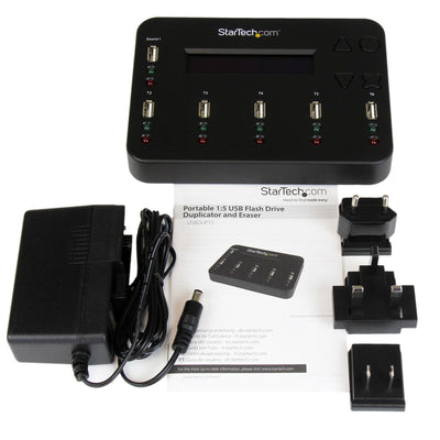STARTECH media duplicator USB flash drive duplicator Black 5 copies (USBDUP15) - Cartouches Certifiees