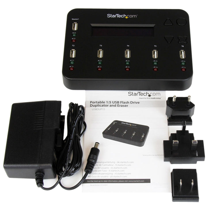 STARTECH media duplicator USB flash drive duplicator Black 5 copies (USBDUP15) - Cartouches Certifiees
