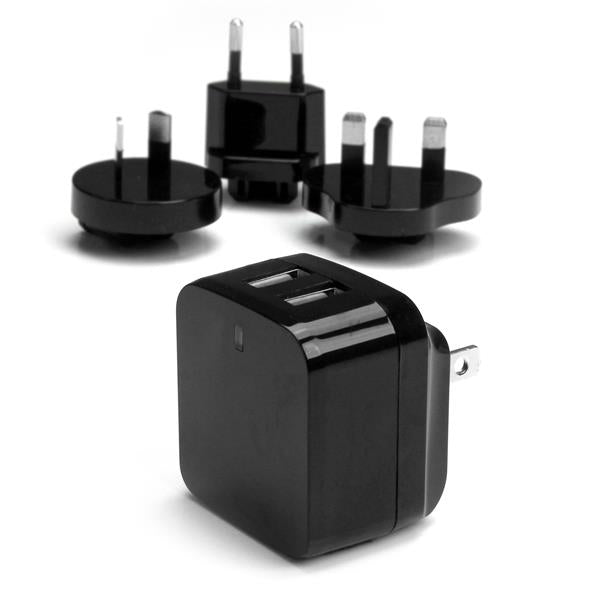 STARTECH mobile device charger Mobile phone, Smartphone, Tablet Black AC Indoor (USB2PACBK) - Cartouches Certifiees