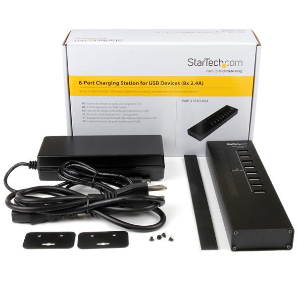 STARTECH mobile device charger MP3, MP4, Mobile phone, PDA, Smartphone, Tablet Black AC Auto (ST8CU824) - Cartouches Certifiees