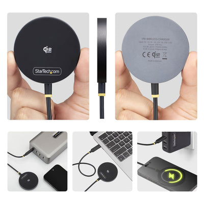 STARTECH mobile device charger Smartphone Black USB Wireless charging Indoor (1PB-WIRELESS-CHARGER) - Cartouches Certifiees