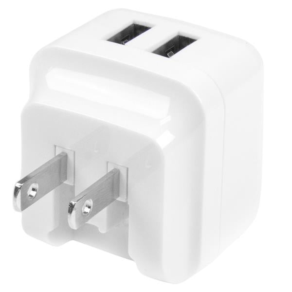 STARTECH mobile device charger Smartphone, Tablet White AC Indoor (USB2PACWH) - Cartouches Certifiees