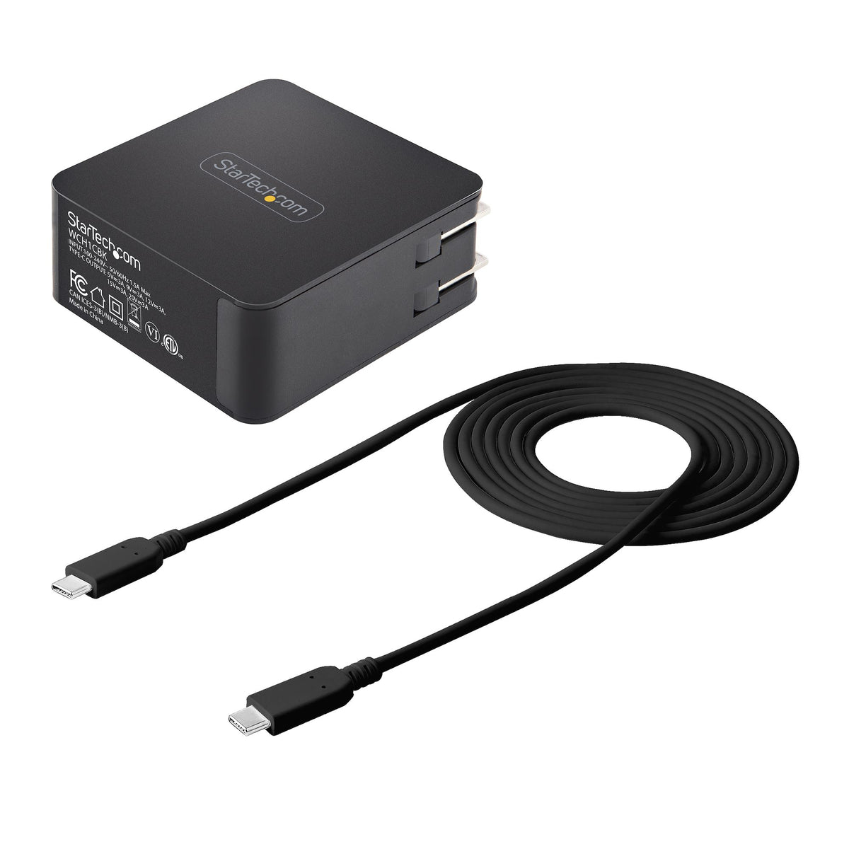STARTECH mobile device charger Universal Black AC Indoor (WCH1CBK) - Cartouches Certifiees