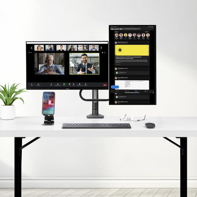STARTECH monitor mount / stand 68,6 cm (27") Desk Black (H2M1AS2-MONITOR-ARM) - Cartouches Certifiees
