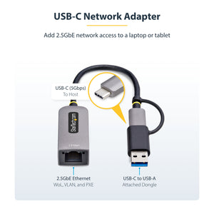 STARTECH network card 5000 Mbit/s (U2GA-USB-C-ETHERNET) - Cartouches Certifiees