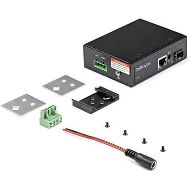 STARTECH network media converter 1000 Mbit/s Multi-mode, Single-mode Black (IMC1GSFP) - Cartouches Certifiees
