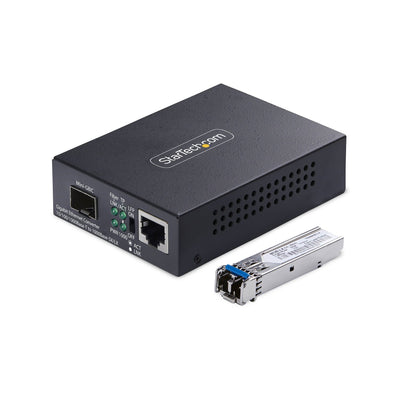 STARTECH network media converter 2000 Mbit/s 1310 nm Single-mode Black (MCM1110SMLC20) - Cartouches Certifiees