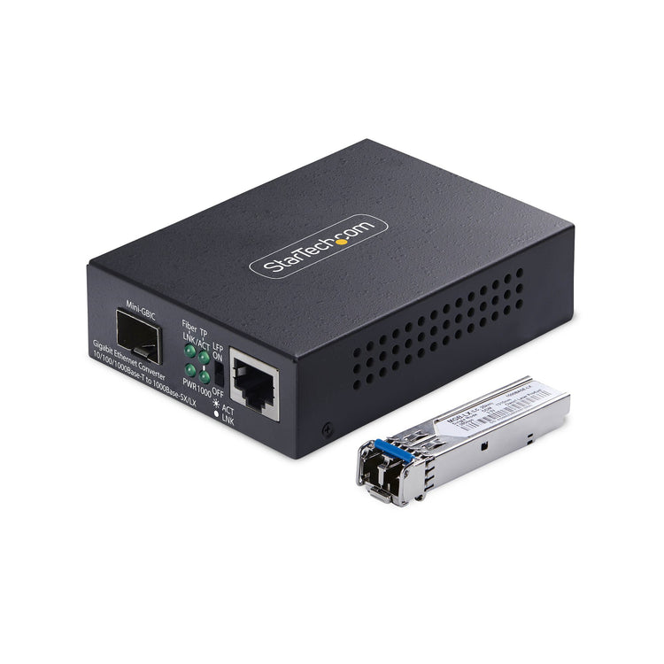 STARTECH network media converter 2000 Mbit/s 1310 nm Single-mode Black (MCM1110SMLC20) - Cartouches Certifiees
