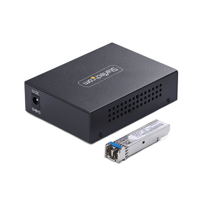 STARTECH network media converter 2000 Mbit/s 1310 nm Single-mode Black (MCM1110SMLC20) - Cartouches Certifiees