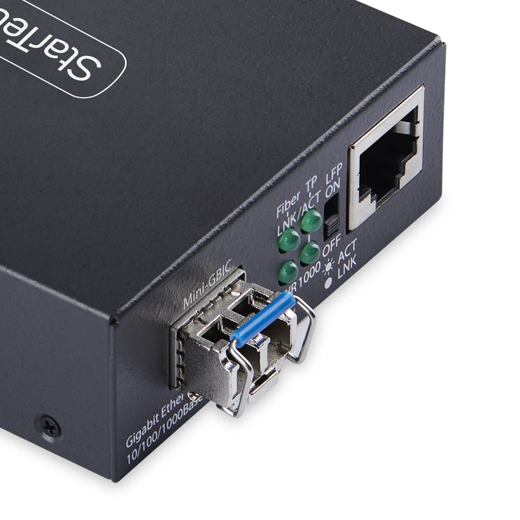 STARTECH network media converter 2000 Mbit/s 1310 nm Single-mode Black (MCM1110SMLC20) - Cartouches Certifiees