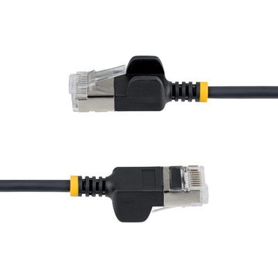 STARTECH networking cable Black 0,609 m Cat6a U/FTP (STP) Round (N6APATSTP34BKS-2FT) - Cartouches Certifiees