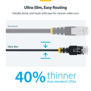 STARTECH networking cable Black 0,9 m Cat6a U/UTP (UTP) Round (N6APATUTP34BKS-3FT) - Cartouches Certifiees