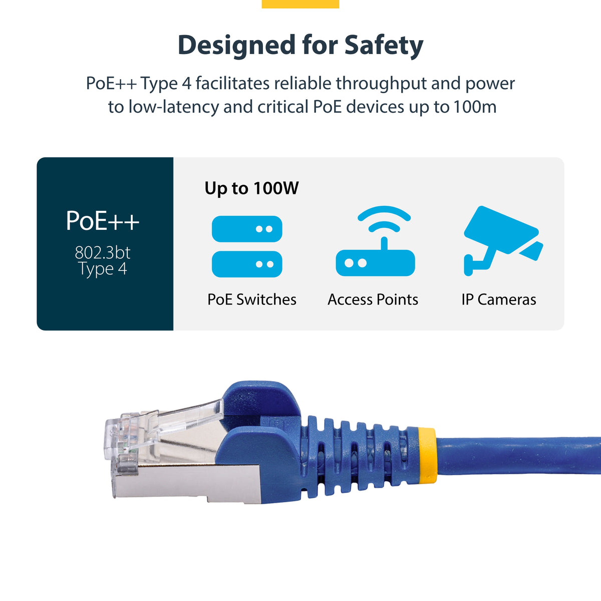 STARTECH networking cable Blue 1,8 m S/FTP (S-STP) Round (NLBL-6F-CAT8-PATCH) - Cartouches Certifiees