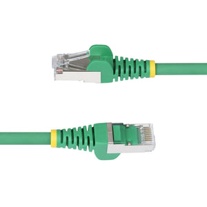 STARTECH networking cable Green 7,6 m S/FTP (S-STP) Round (NLGN-25F-CAT6A-PATCH) - Cartouches Certifiees