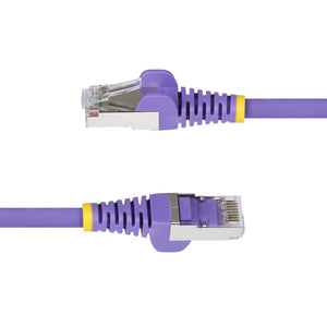 STARTECH networking cable Purple 0,305 m S/FTP (S-STP) Round (NLPL-1F-CAT6A-PATCH) - Cartouches Certifiees
