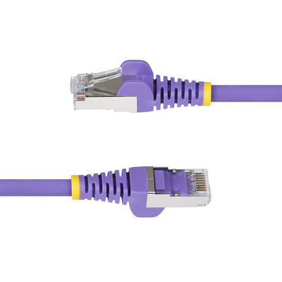 STARTECH networking cable Purple 0,305 m S/FTP (S-STP) Round (NLPL-1F-CAT6A-PATCH) - Cartouches Certifiees