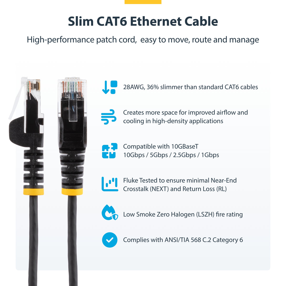 STARTECH networking cable Purple 0,6 m Cat6 U/UTP (UTP) Round (N6PAT2PLS) - Cartouches Certifiees