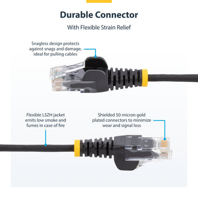 STARTECH networking cable Purple 0,6 m Cat6 U/UTP (UTP) Round (N6PAT2PLS) - Cartouches Certifiees