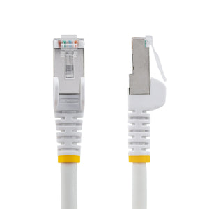 STARTECH networking cable White 0,6 m S/FTP (S-STP) Round (NLWH-2F-CAT6A-PATCH) - Cartouches Certifiees