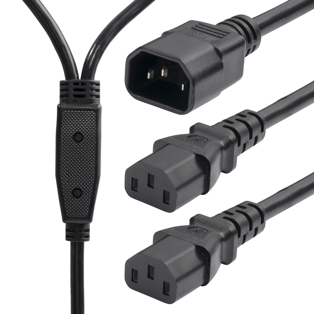 STARTECH power cable Black 1,8 m C14 coupler 2 x C13 coupler (8723-8600-POWER-CORD) - Cartouches Certifiees