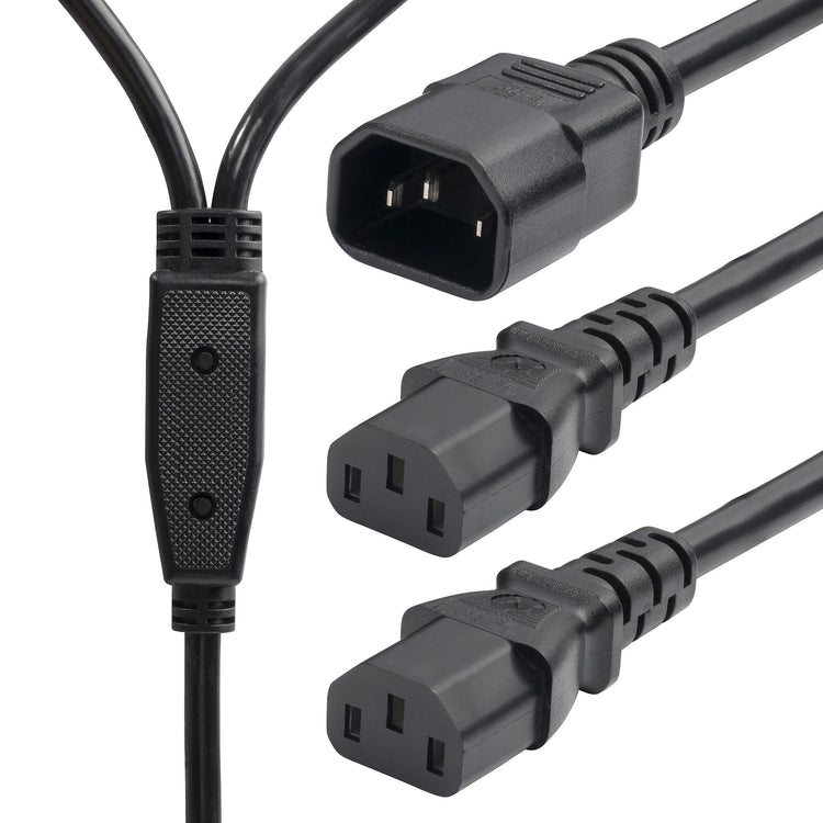 STARTECH power cable Black 1,8 m C14 coupler 2 x C13 coupler (8723-8600-POWER-CORD) - Cartouches Certifiees