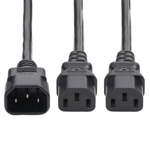 STARTECH power cable Black 1,8 m C14 coupler 2 x C13 coupler (8723-8600-POWER-CORD) - Cartouches Certifiees