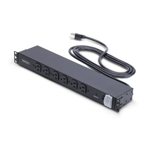 STARTECH power distribution unit (PDU) 14 AC outlet(s) 1U Black (1415B8H-RACK-PDU-SP) - Cartouches Certifiees