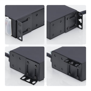 STARTECH power distribution unit (PDU) 14 AC outlet(s) 1U Black (1415B8H-RACK-PDU-SP) - Cartouches Certifiees
