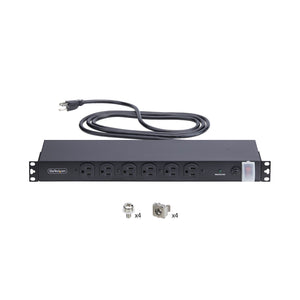 STARTECH power distribution unit (PDU) 14 AC outlet(s) 1U Black (1415B8H-RACK-PDU-SP) - Cartouches Certifiees