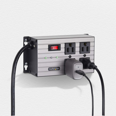 STARTECH power distribution unit (PDU) 4 AC outlet(s) Grey (4N515S8-POWER-STRIP) - Cartouches Certifiees