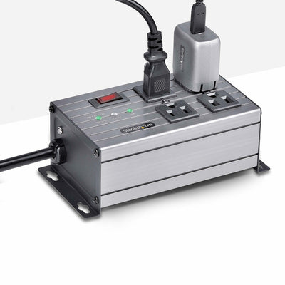 STARTECH power distribution unit (PDU) 4 AC outlet(s) Grey (4N515S8-POWER-STRIP) - Cartouches Certifiees