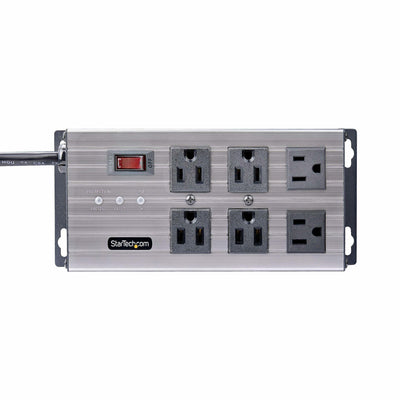 STARTECH power distribution unit (PDU) 6 AC outlet(s) Grey (6N515S8-POWER-STRIP) - Cartouches Certifiees