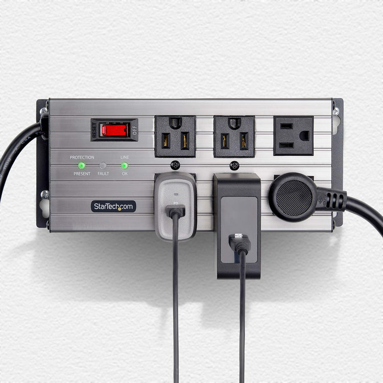 STARTECH power distribution unit (PDU) 6 AC outlet(s) Grey (6N515S8-POWER-STRIP) - Cartouches Certifiees
