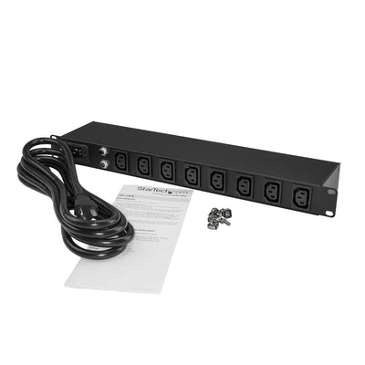 STARTECH power distribution unit (PDU) 8 AC outlet(s) 1U Black (PDU08C13H) - Cartouches Certifiees