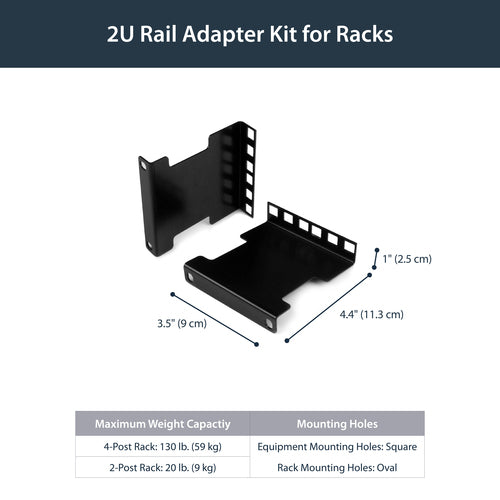 STARTECH rack accessory Depth adapter (RDA2U) - Cartouches Certifiees