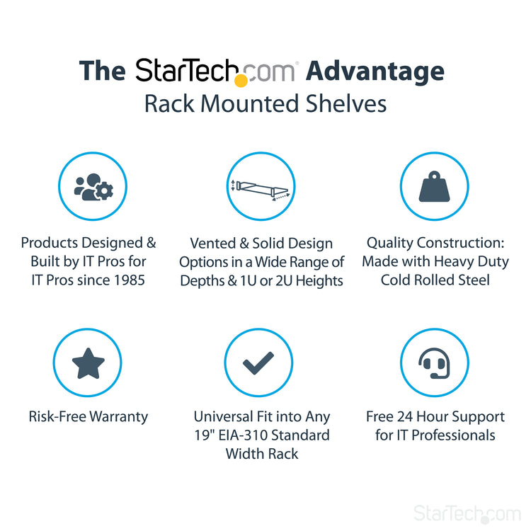 STARTECH rack accessory Shelf (CABSHELF1U) - Cartouches Certifiees