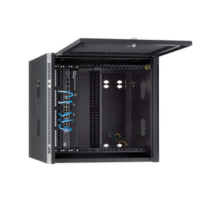 STARTECH rack cabinet 12U Wall mounted rack Black (RK1224WALHM) - Cartouches Certifiees