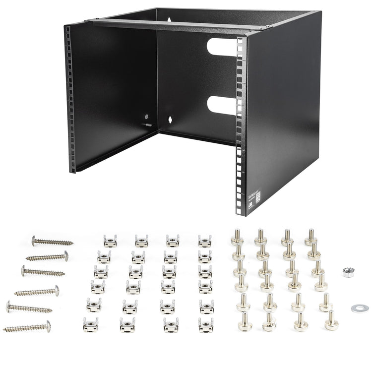 STARTECH rack cabinet 8U Wall mounted rack Black (WALLMOUNT8) - Cartouches Certifiees