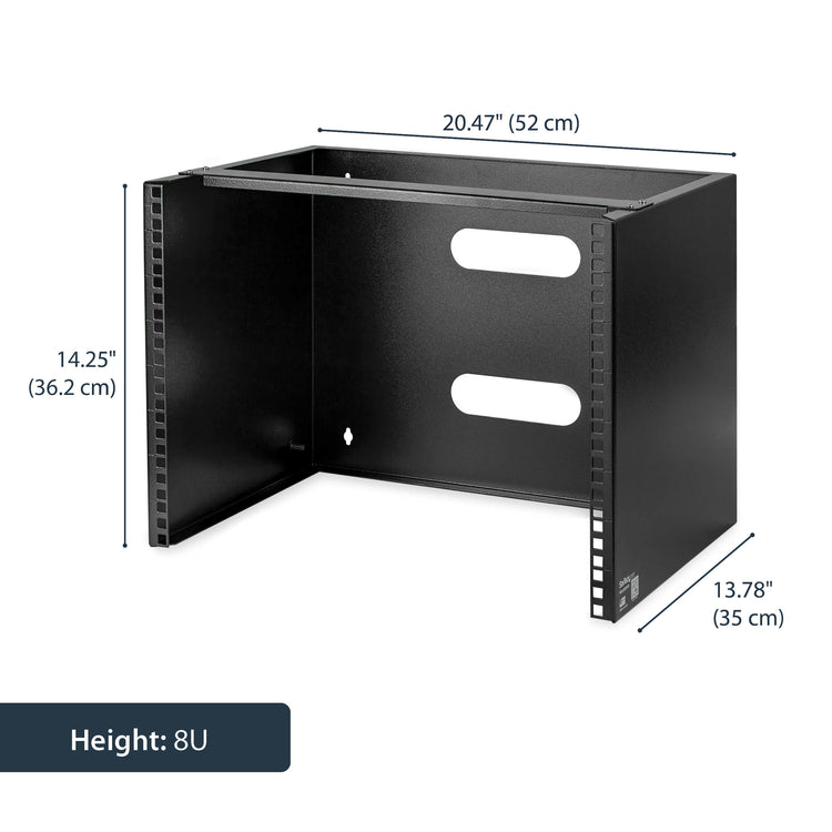 STARTECH rack cabinet 8U Wall mounted rack Black (WALLMOUNT8) - Cartouches Certifiees