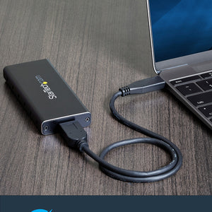 STARTECH storage drive enclosure SSD enclosure Black, Silver M.2 (SM21BMU31C3) - Cartouches Certifiees