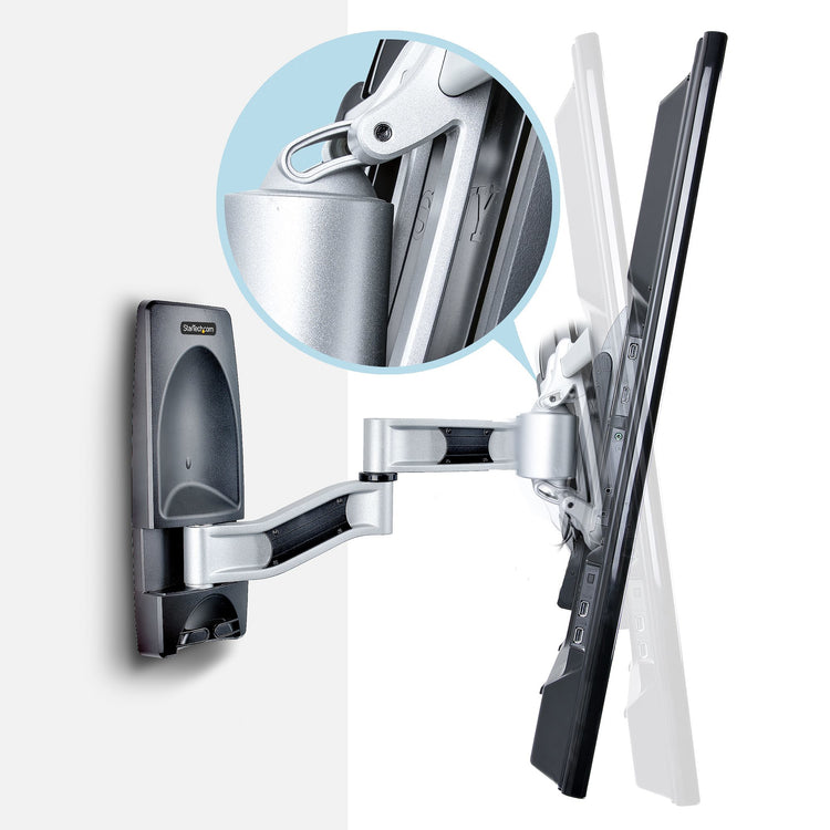 STARTECH TV mount/stand 165,1 cm (65") Black, Silver (TV-WALL-MOUNT-65FS) - Cartouches Certifiees