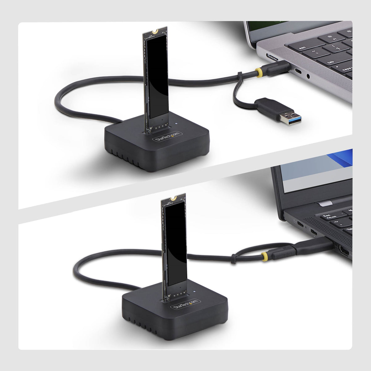 STARTECH USB-C/USB-A TO M.2 NVME DOCK ADAPTER SUPPORTS UP TO 10GBPS; DRIVERLESS SETUP FOR (1USB3-NVME-DOCK) - Cartouches Certifiees