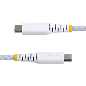 STARTECH USB cable USB 2.0 0,3 m USB C 0,48 Gbit/s 60 W White (USB2CC1FTNCBRWH) - Cartouches Certifiees