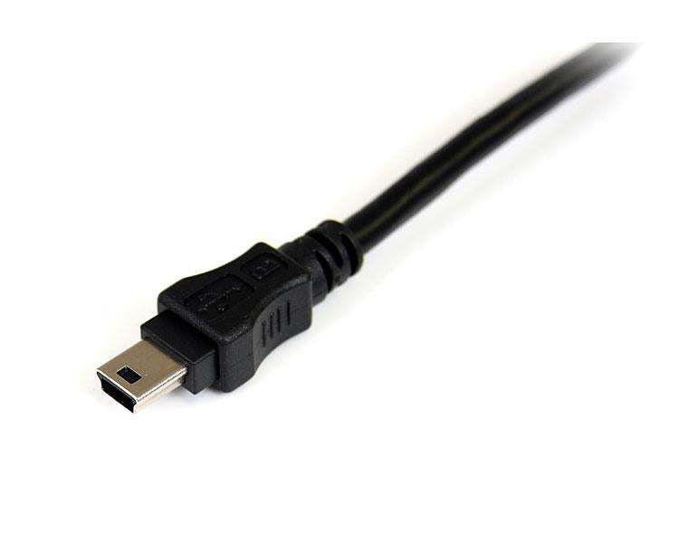 STARTECH USB cable USB 2.0 0,9 m Mini-USB B 2 x USB A 0,48 Gbit/s Black (USB2HABMY3) - Cartouches Certifiees