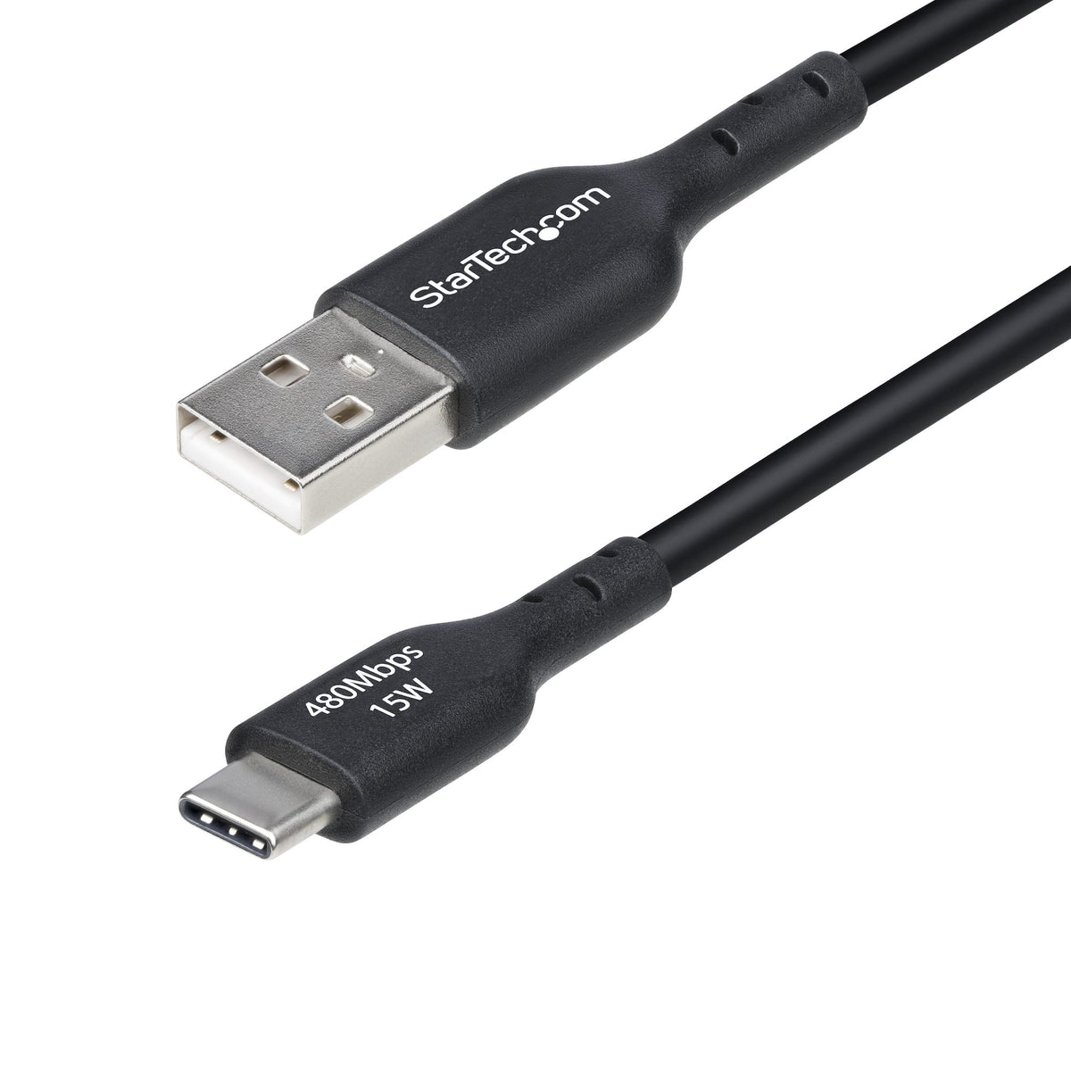 STARTECH USB cable USB 2.0 1,8 m USB A USB C 0,48 Gbit/s Black (USB2AC6FBKE) - Cartouches Certifiees