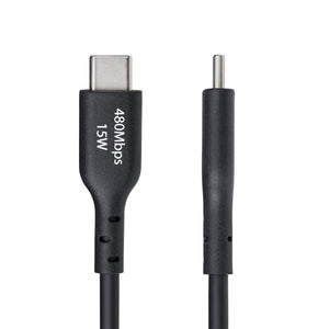 STARTECH USB cable USB 2.0 1,8 m USB A USB C 0,48 Gbit/s Black (USB2AC6FBKE) - Cartouches Certifiees