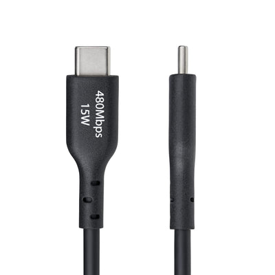 STARTECH USB cable USB 2.0 1,8 m USB A USB C 0,48 Gbit/s Black (USB2AC6FBKE) - Cartouches Certifiees